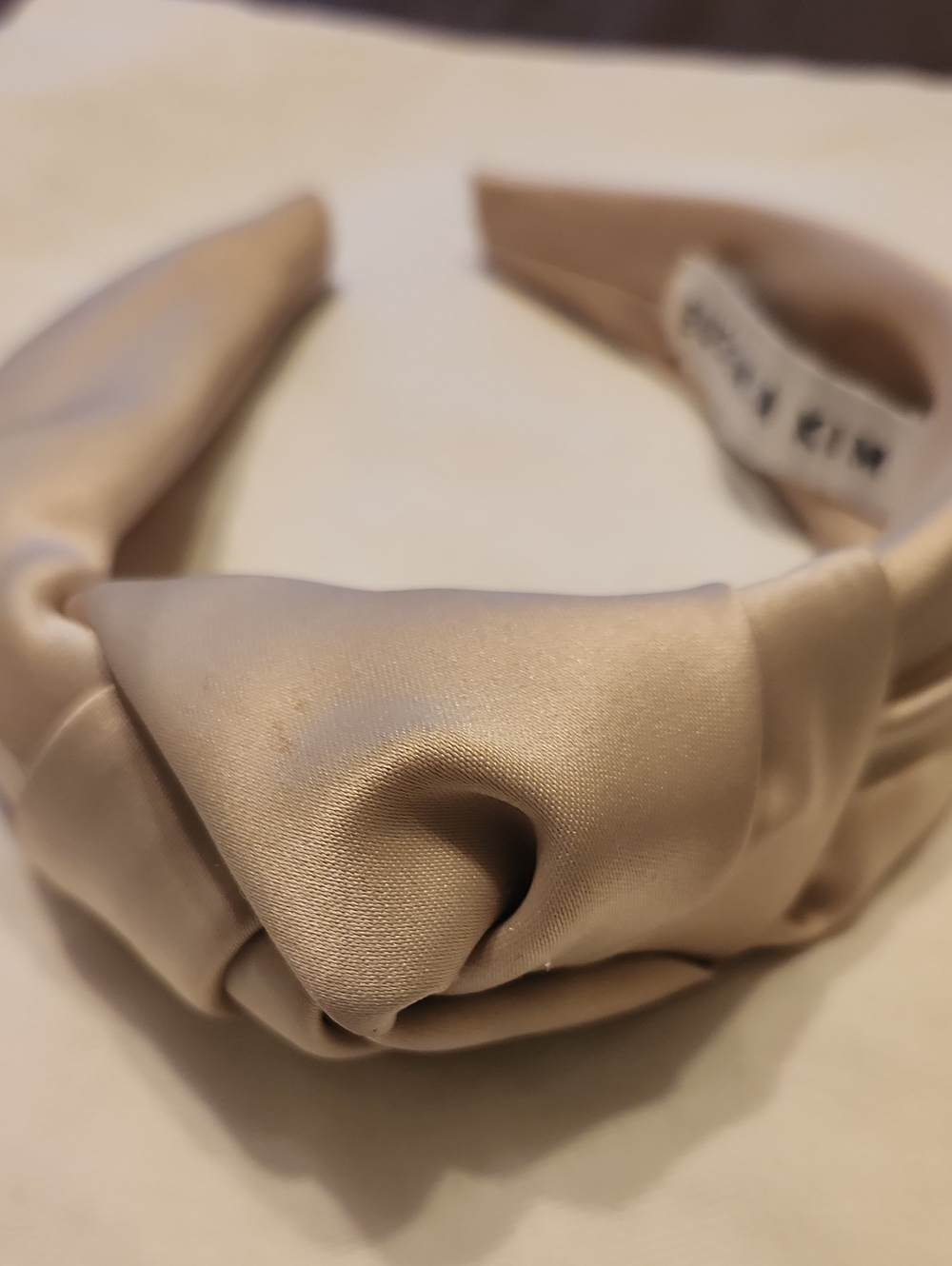 Eugenia Kim Satin Knotted Headband - Beige